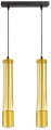 Lampa wisząca 2-punktowa TUBA LOFT GOLD BLACK #1391