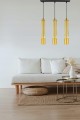 Lampa wisząca 3-punktowa TUBA LOFT GOLD BLACK #1392
