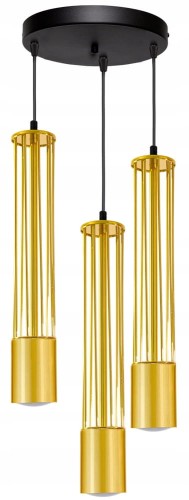 Lampa wisząca 3-punktowa TUBA LOFT GOLD BLACK #1394