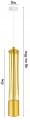 Lampa wisząca 1-punktowa TUBA LOFT GOLD WHITE #1385