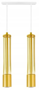 Lampa wisząca 2-punktowa TUBA LOFT GOLD WHITE #1386