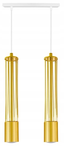 Lampa wisząca 2-punktowa TUBA LOFT GOLD WHITE #1386