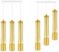 Lampa wisząca 3-punktowa TUBA LOFT GOLD WHITE #1387