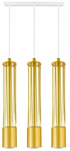 Lampa wisząca 3-punktowa TUBA LOFT GOLD WHITE #1387