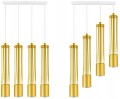 Lampa wisząca 4-punktowa TUBA LOFT GOLD WHITE #1388