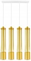 Lampa wisząca 4-punktowa TUBA LOFT GOLD WHITE #1388