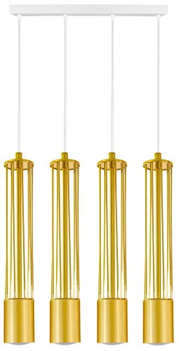 Lampa wisząca 4-punktowa TUBA LOFT GOLD WHITE #1388