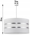 Lampa wisząca ABAŻUR biały ze srebrnym #1193