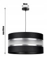Lampa wisząca ABAŻUR czarny ze srebrnym #1191