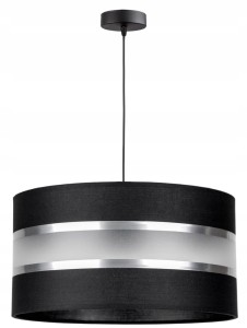 Lampa wisząca ABAŻUR czarny ze srebrnym #1191