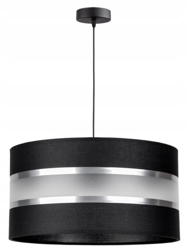 Lampa wisząca ABAŻUR czarny ze srebrnym #1191