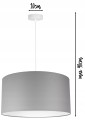 Lampa wisząca ABAŻUR  szary #1203