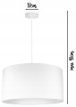 Lampa wisząca ABAŻUR  biały #1205