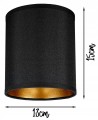 KINKIET TUBA LOFT BLACK abażur czarny ##1126