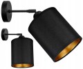 KINKIET TUBA LOFT BLACK abażur czarny ##1126