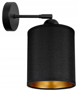 KINKIET TUBA LOFT BLACK abażur czarny ##1126