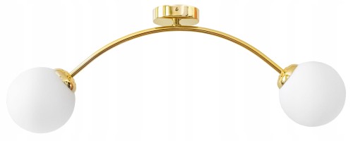 Lampa sufitowa krótka GOLD 2 kulka szklana #1429