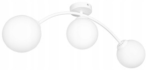 Lampa sufitowa krótka WHITE 3 kulka szklana #1308