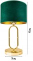 Lampka stołowa GOLD ABAŻUR welur zielono złoty #1425 