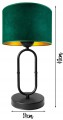 Lampa stołowa/biurkowa z welurowym abażurem ABAŻUR GREEN zielony #1423