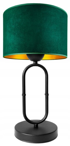 Lampa stołowa/biurkowa z welurowym abażurem ABAŻUR GREEN zielony #1423