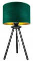 Lampa stołowa/biurkowa trójnóg z welurowym abażurem ABAŻUR GREEN zielony #1421