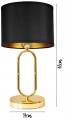 Lampka stołowa GOLD ABAŻUR welur czarno złoty #1426