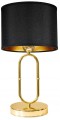 Lampka stołowa GOLD ABAŻUR welur czarno złoty #1426