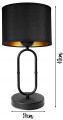 Lampka stołowa BLACK ABAŻUR welur czarno złoty #1424