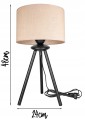 Lampka stołowa trójnóg abażur BOHO natura JUTA #1420