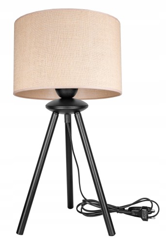 Lampka stołowa trójnóg abażur BOHO natura JUTA #1420