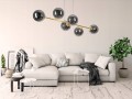 Lampa wisząca 6-punktowa MILO GRAFIT GOLD #1219