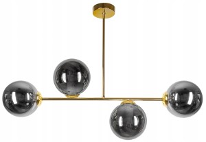 Lampa wisząca 4-punktowa MILO GRAFIT GOLD #1217