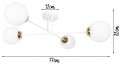 Lampa sufitowa 4-punktowa MILO WHITE GOLD #1305