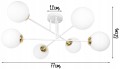 Lampa sufitowa 6-punktowa MILO WHITE GOLD #1306