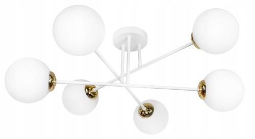 Lampa sufitowa 6-punktowa MILO WHITE GOLD #1306