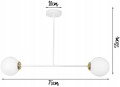 Lampa wisząca 2-punktowa MILO WHITE GOLD #1298