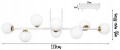 Lampa wisząca 8-punktowa MILO WHITE GOLD #1304