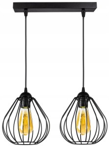 Lampa sufitowa wisząca 2-pkt druciak #990