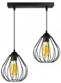 Lampa sufitowa wisząca 2-pkt druciak #990