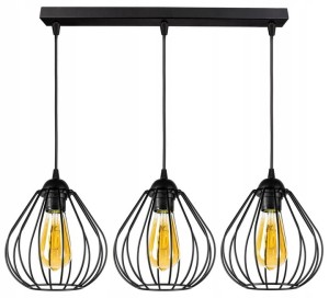 Lampa sufitowa wisząca 3-pkt druciak #991