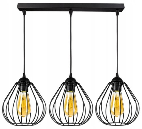 Lampa sufitowa wisząca 3-pkt druciak #991