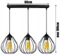 Lampa sufitowa wisząca 3-pkt druciak #991