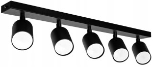 Lampa sufitowa SPOT TUBA LOFT BLACK 5-pkt #1161