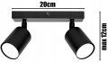 Lampa sufitowa SPOT TUBA LOFT BLACK 2-pkt #1158
