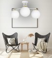 Żyrandol MILO WHITE GOLD 3 kulka szklana #1133