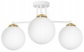 Żyrandol MILO WHITE GOLD 3 kulka szklana #1133