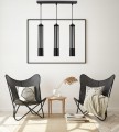 Lampa wisząca 3-punktowa TUBA LOFT BLACK #1164 