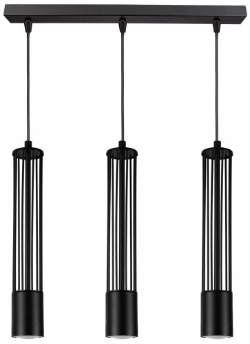 Lampa wisząca 3-punktowa TUBA LOFT BLACK #1164 