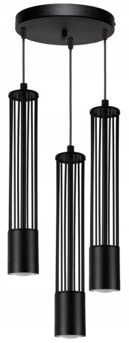 Lampa wisząca 3-punktowa TUBA LOFT BLACK #1165